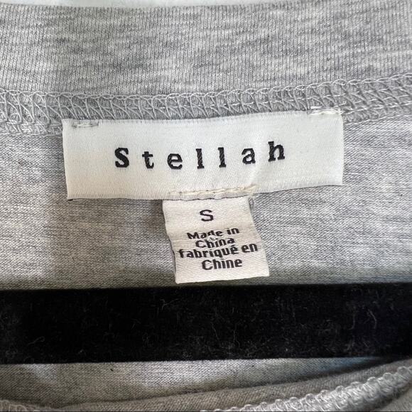 Stellah Sheer Mesh Corded Lace Sleeve Top in small - Picture 5 of 6